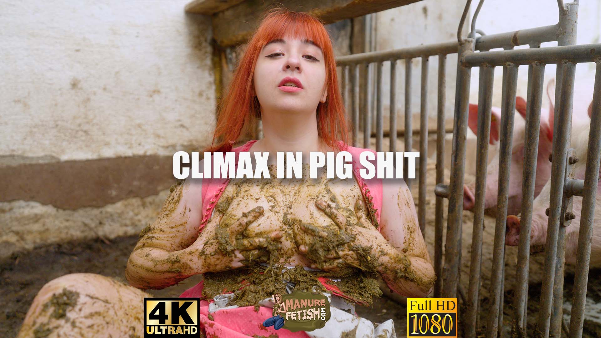 Girl in Pig Shit - ManureFetish