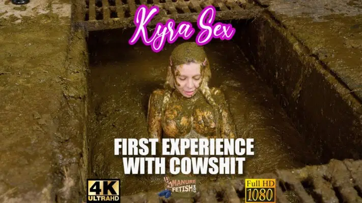 Kyra Sex Première expérience avec de la merde de vache