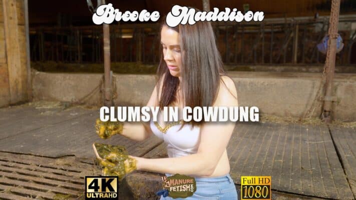 Brooke Maddison Clumsy In Cowdung Trailer